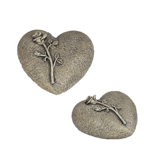 Srdce s růží X2651 - 10.5 x 9 x 5 cm