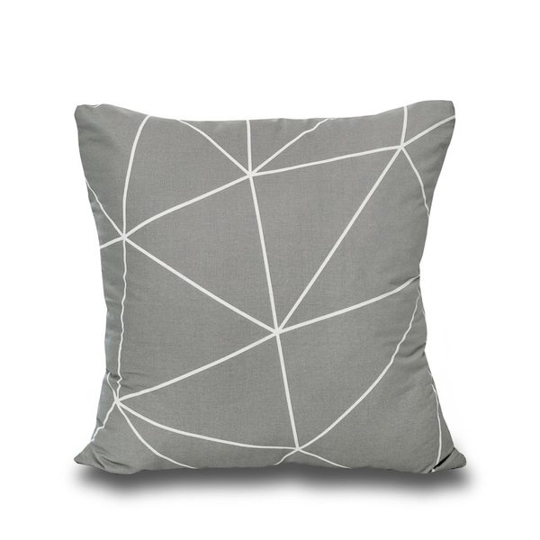 Povlak na polštář bavlna NORDIC COLLECTION GRID šedé