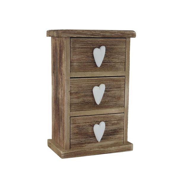 Dřevěná komoda D7350 - 16.5 × 10.5 × 26 cm