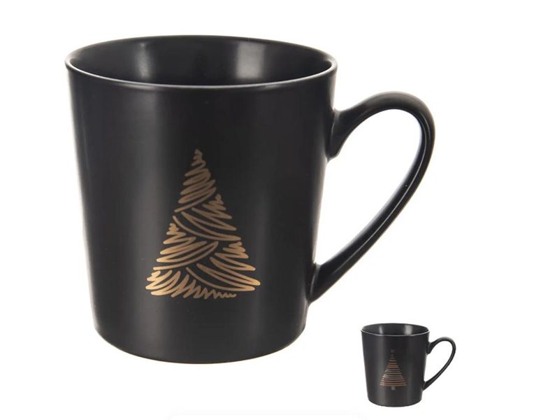 Hrnek porcelánový STROMEK 0,58 l 4 ks mix O0324 - dia 10 x 10,5 cm