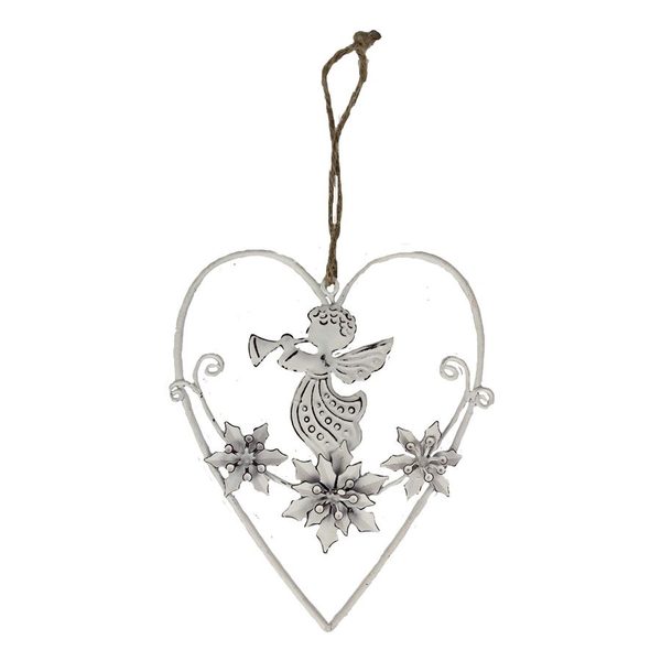 Srdce s andělem K2052/1 - 11,5 x14,2 x 0,8 cm