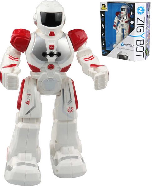 Interaktivní robot Viktor 26 cm (21 funkcí, CZ, světlo, zvuk, baterie)