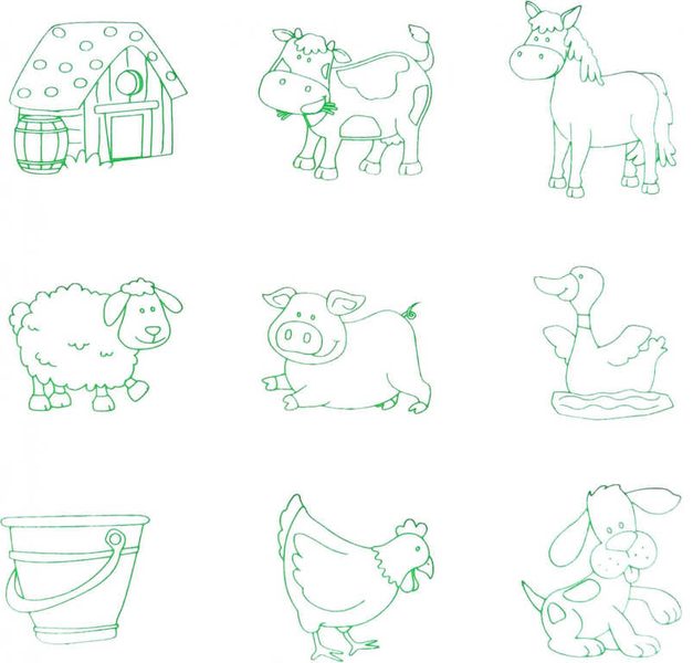 Razítka zvířátka puzzle vkládací s úchyty 9 dílků 2v1