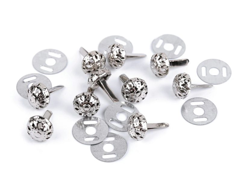 Dvounožkový hřeb / kovové nožičky na kabelky filigrán Ø10 mm; 12 mm 10 sad
