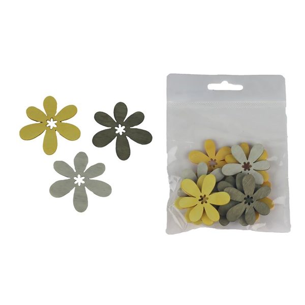 Dekorační kytky, 12 ks D5479 - dia 4 x 0,3 cm