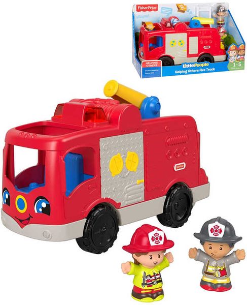 Fisher-Price Little People hasičský vůz (baterie, světlo, zvuk)