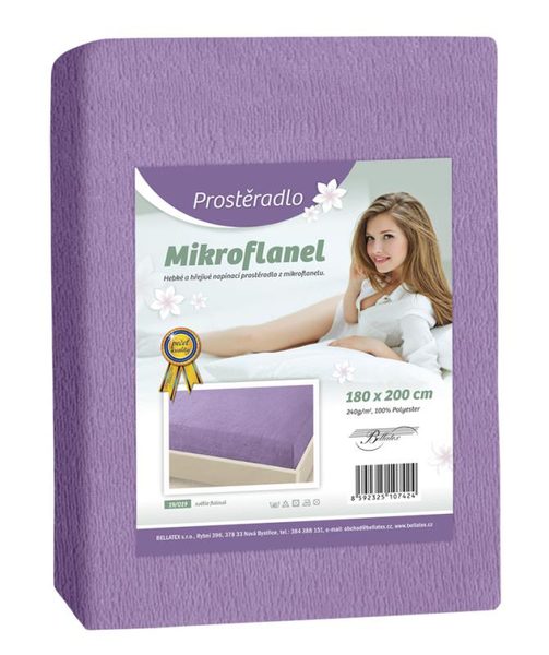 Prostěradlo Mikroflanel Fialová 19/019
