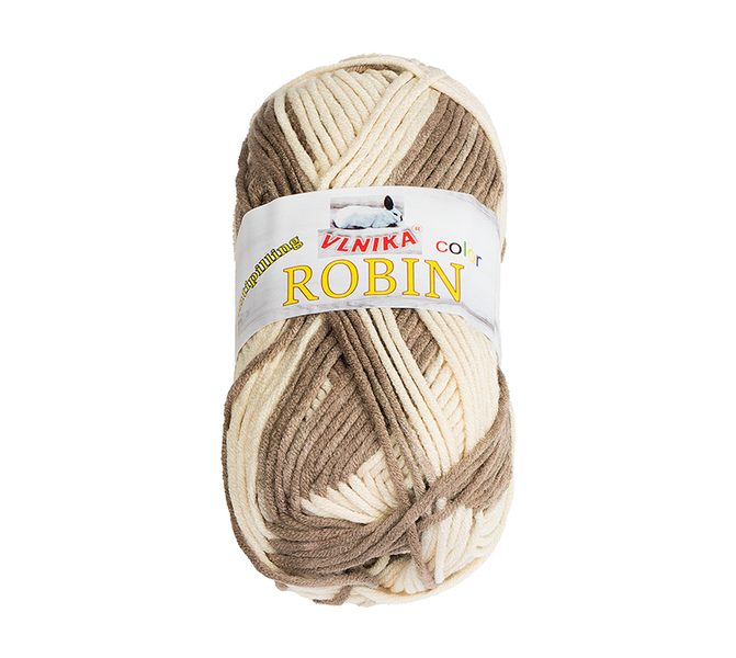 Příze ROBIN COLOR Béžová,Hnědá 21 100g / 150 m