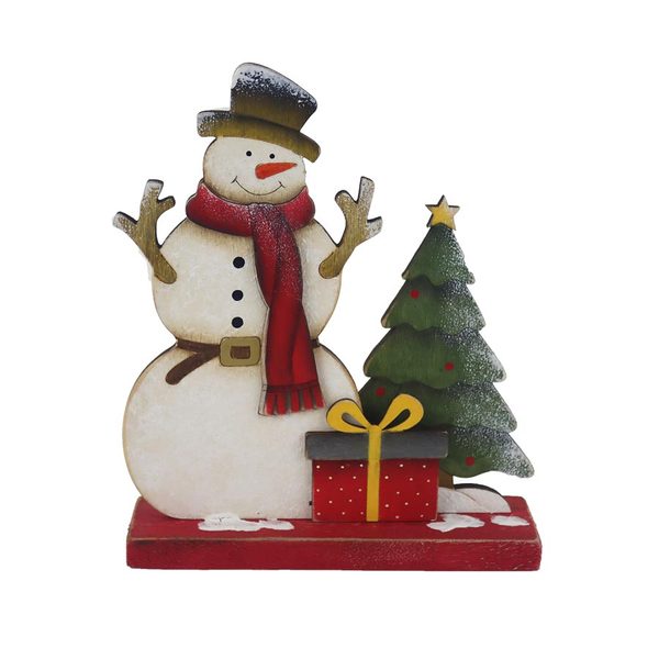 Vánoční dekorace sněhulák D7477 - 16 × 4 × 18.5 cm