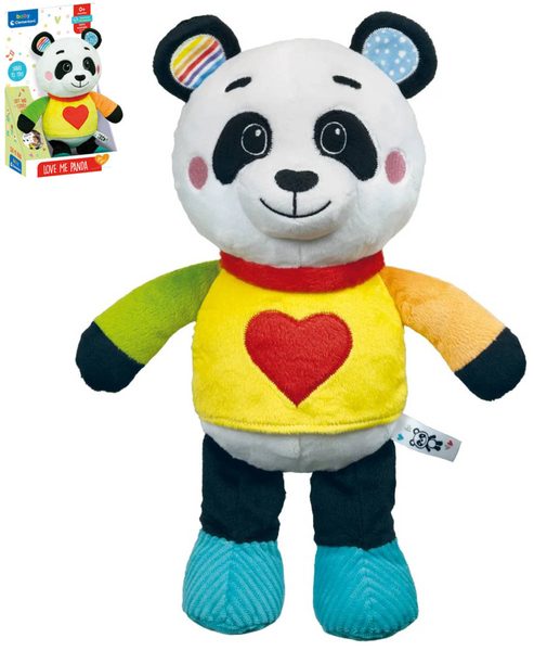 CLEMENTONI Baby medvídek panda mazlicí na baterie Zvuk pro miminko