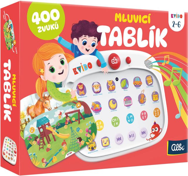 ALBI Kvído Mluvící tablík 2 interaktivní naučný tablet na baterie Zvuk