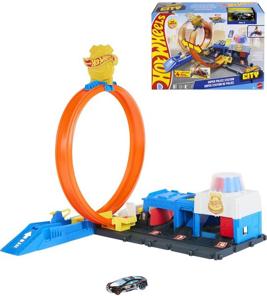 Hot Wheels City super policejní stanice (set + autíčko)