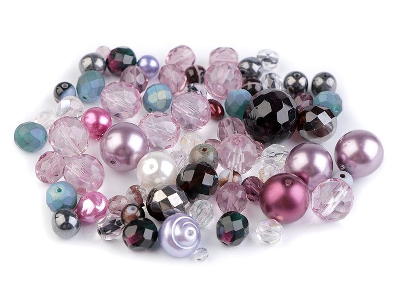 Skleněné korálky ramš ohňovky sáček 50 gramů