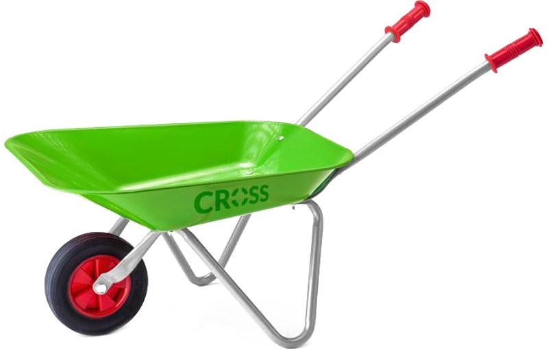 CROSS Dětské kolečko (kolečka) zelené kovové na písek