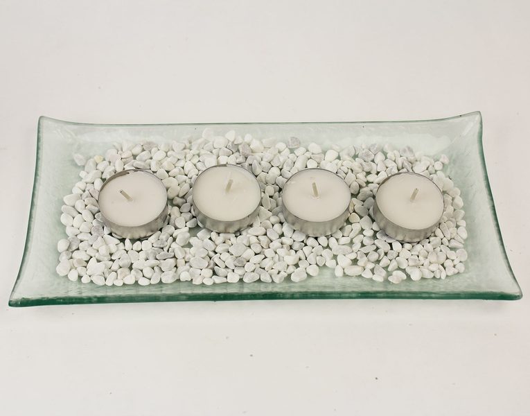 Skleněný tácek dekorační S0098/2 - 27,5 x 13,5 x 1,5 cm