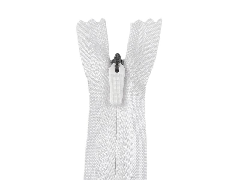 Spirálový zip skrytý No 3 délka 25 cm na outdoorové oděvy a doplňky, semi-autolock