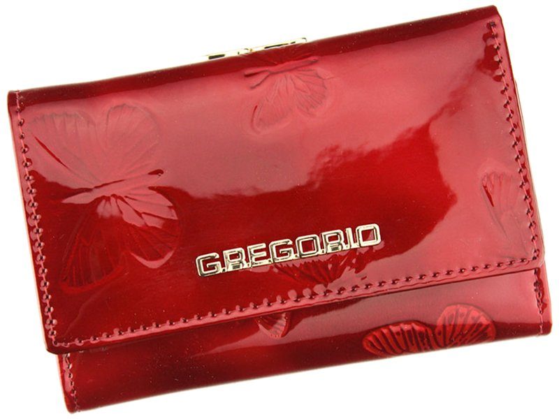 Gregorio červená menší dámská kožená peněženka s motýly RFID v dárkové  krabičce | Dámské peněženky | Mikaton.cz