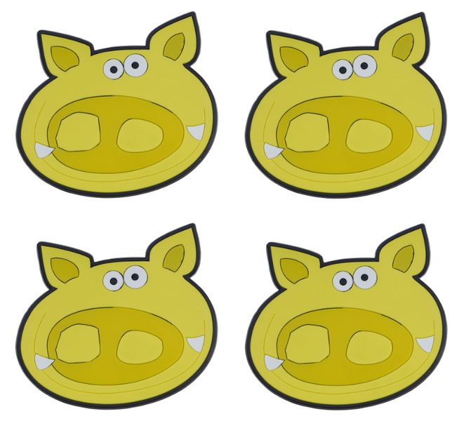 Podtácek sada 4 ks Žlutá 1100/063 10x10 cm - 4ks