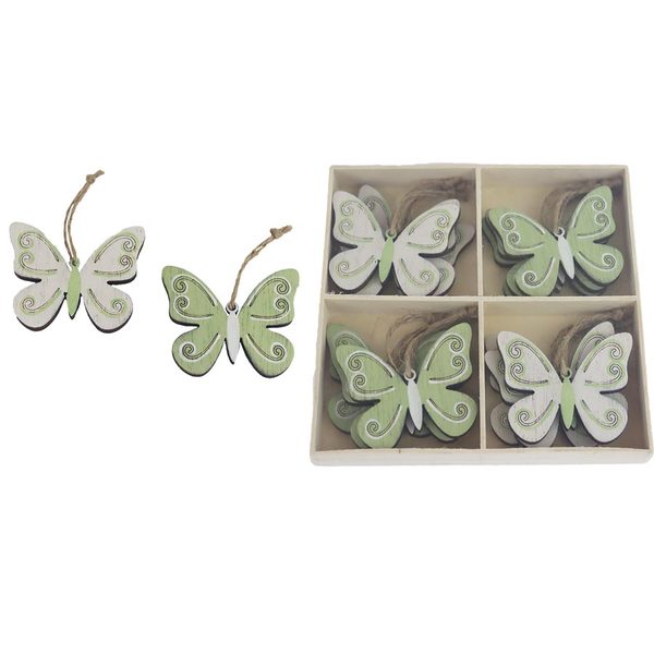Motýl k zavěšení, 12 ks D6704 - 6 x 0,4 x 5 cm
