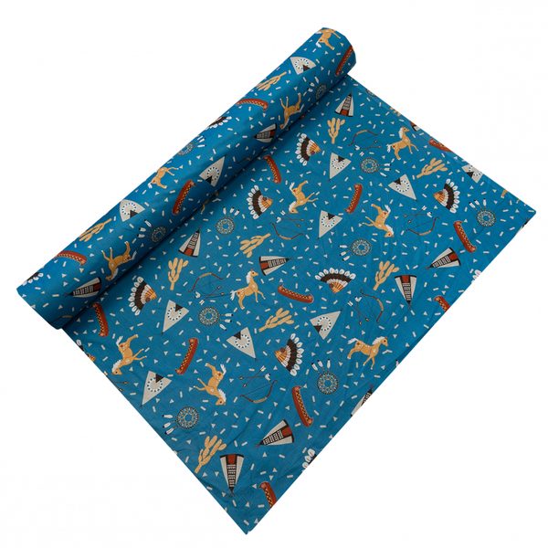 METRÁŽ Bavlněné plátno Indiánská vesnička, šíře 220cm