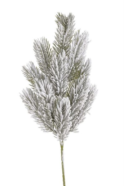 Zasněžená větvička jehličí 40 cm
