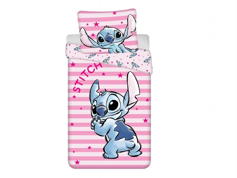 Povlečení Lilo a Stitch Pink Stars 140x200, 70x90 cm