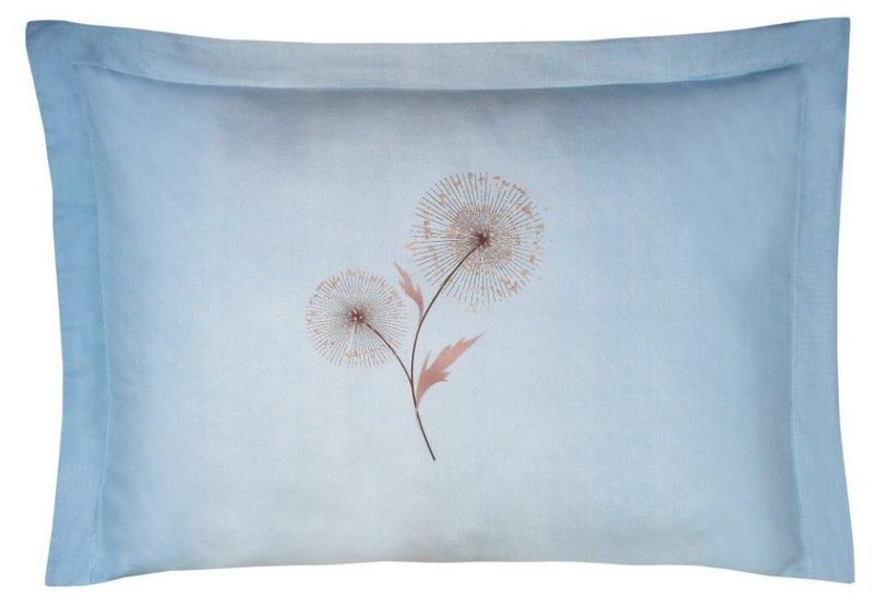 Povlak na polštář saténový panel LOOP modré