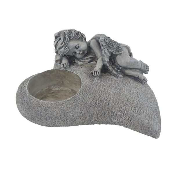 Svícen na čajovou svíčku srdce X6457 - 19,5 × 18,5 × 9 cm