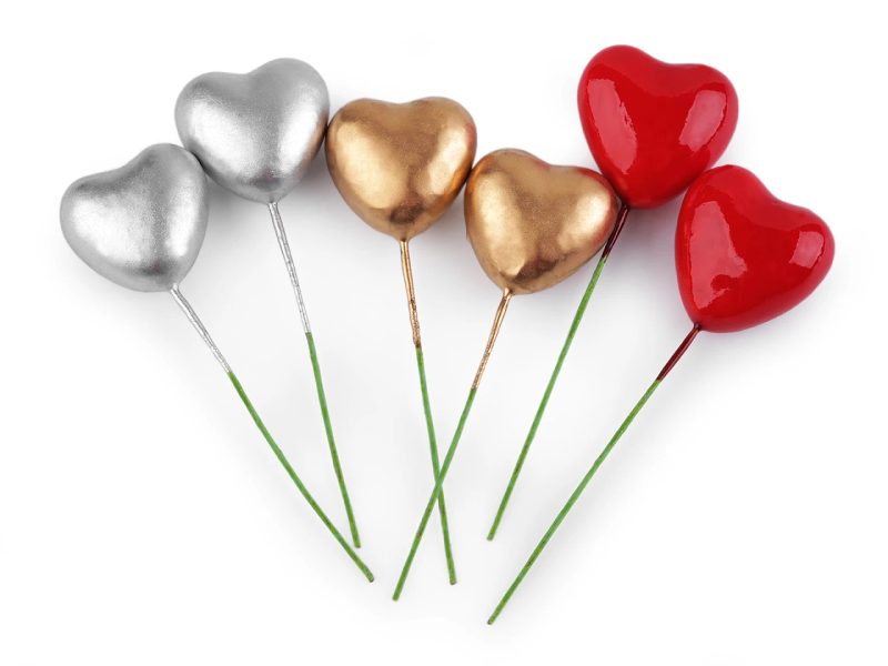 Srdce na drátku 10 ks