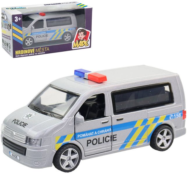 Auto policejní dodávka kovová Česká Policie CZ na baterie Světlo Zvuk