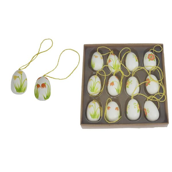 Velikonoční vajíčka, 12 ks D6147 - dia 1,6 x 3 cm