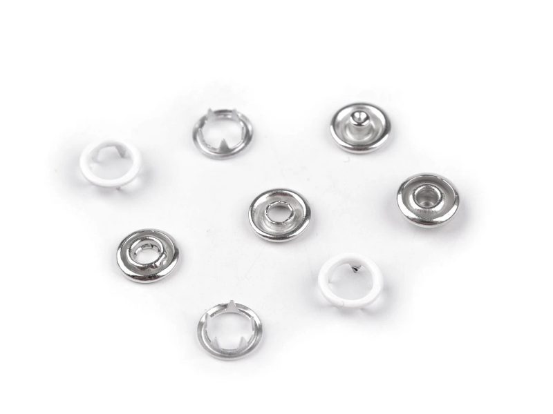 Knoflíky stiskací Roland Baby Ø10 mm na slabé látky, barevný lak sada 50 kusů