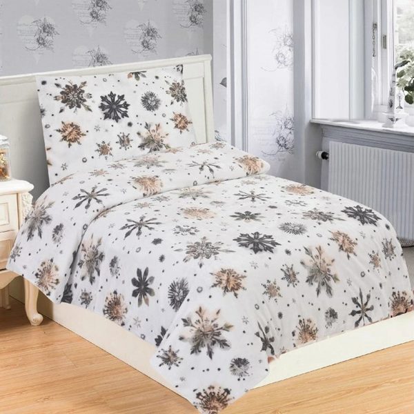 Mikroflanelové povlečeníl Nord flake 140x200, 70x90 cm