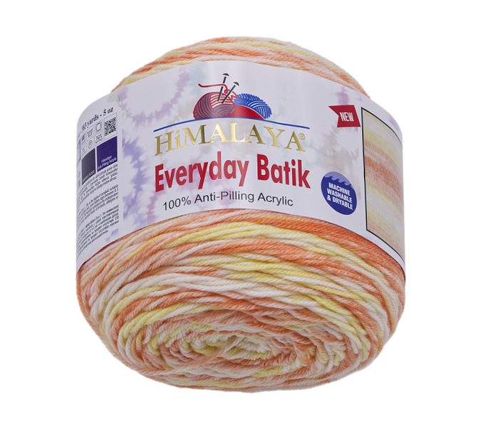 Příze HiMALAYA EVERYDAY BATIK Oranžová,Žlutá,Bílá 74203 140g / 350 m
