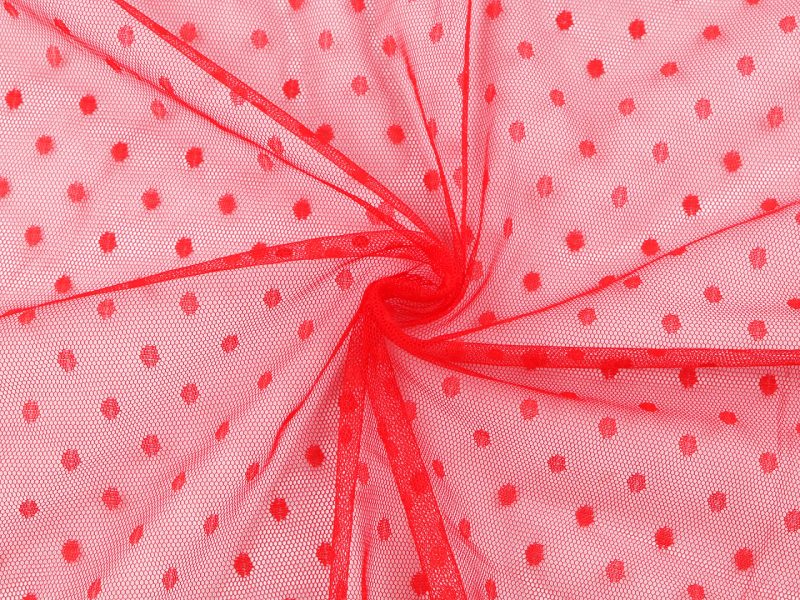 Tyl jemně pružný s puntíky