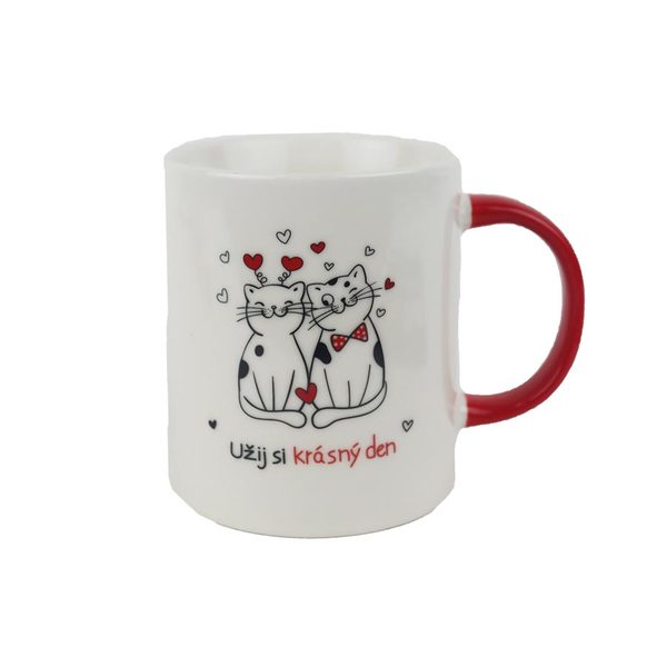 Porcelánový hrnek kočky X8706 - 360ml; 345 g; D80xH95xBD78mm