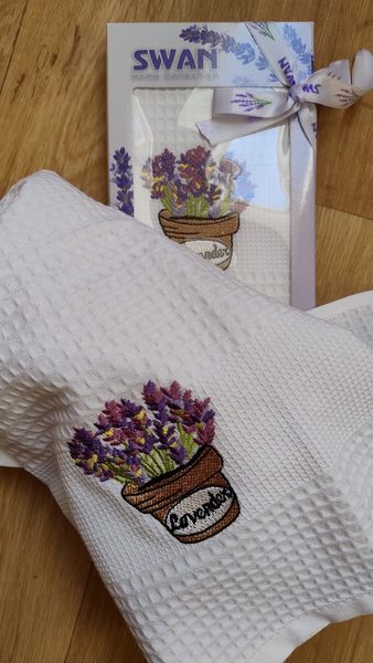 Dárkové balení utěrky SWAN Lavender - 1 ks
