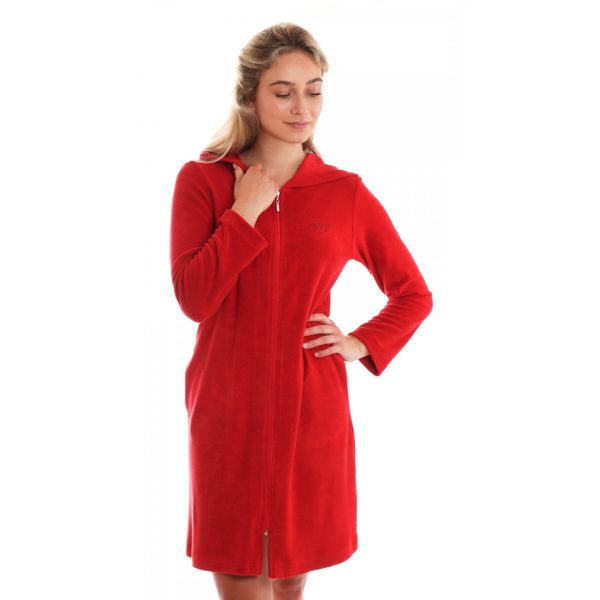 Krátký dámský župan na zip Bari 38 64 3562 samba