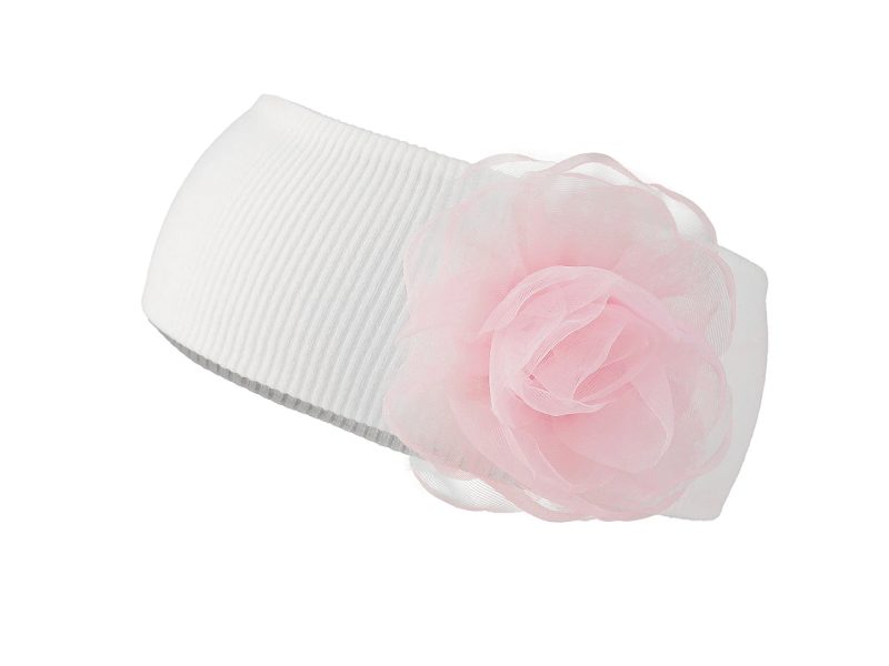 Bavlněná čelenka pro miminko s ozdobou