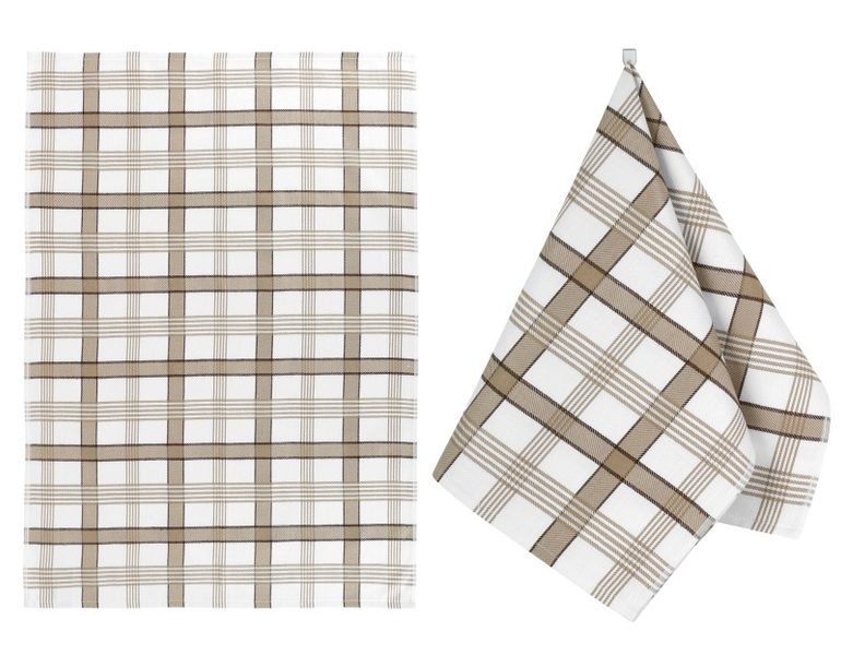 Kuchyňská utěrka 1 ks Béžová,Bílá 176C