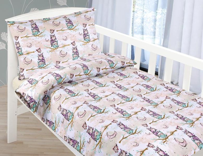 Povlečení bavlněné Junior Béžová,Zelená,Fialová 90/086 140x200, 70x90 cm