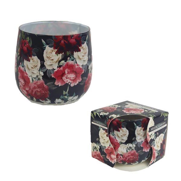 Svíčka ve skle s folií MYSTIC GARDEN, 100g G - dia 7,7 × 7,4 cm