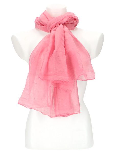 Dámský letní jednobarevný šátek 180x90 cm fuchsiová růžová