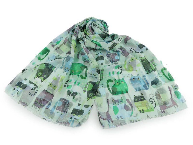 Letní šátek / šála kočky a psi 70x180 cm