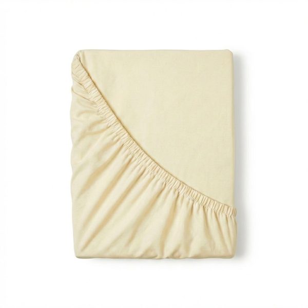 Saténové prostěradlo s gumou smetanové