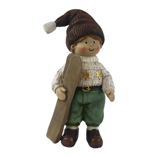 Dekorace chlapeček X7257/2 - 6.5 × 4.5 × 15.5 cm