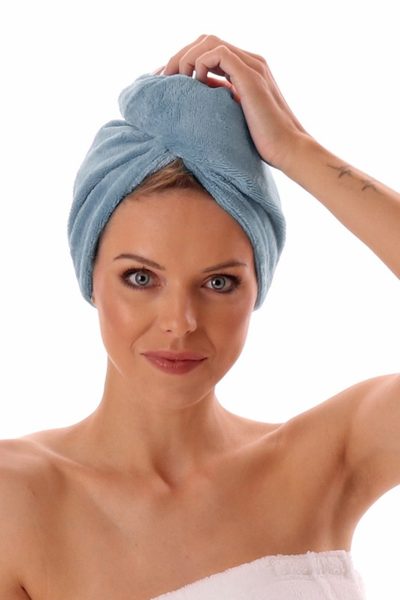 Turban na vlasy Tampa denim světlý