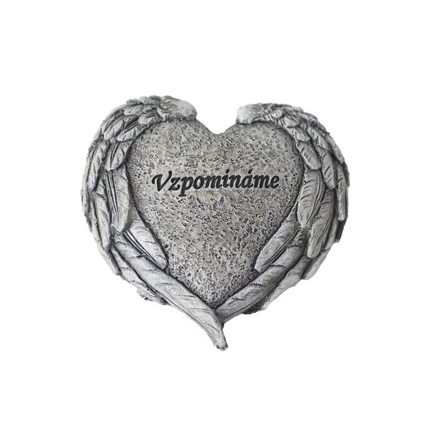 Dekorace na hrob srdce X7466 - 9 × 8 × 2 cm