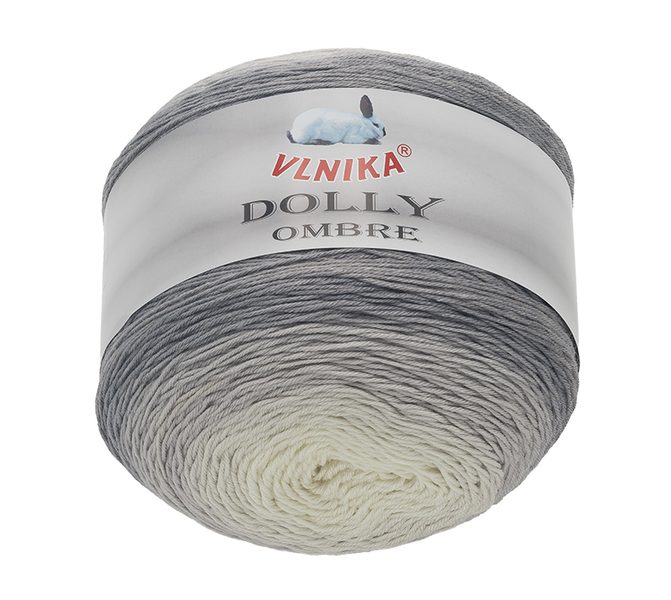 Příze DOLLY OMBRE Šedá,Bílá /313