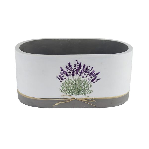 Obal na květiny ovál levandule X5810/1 - 20 × 10,6 × 10,8 cm